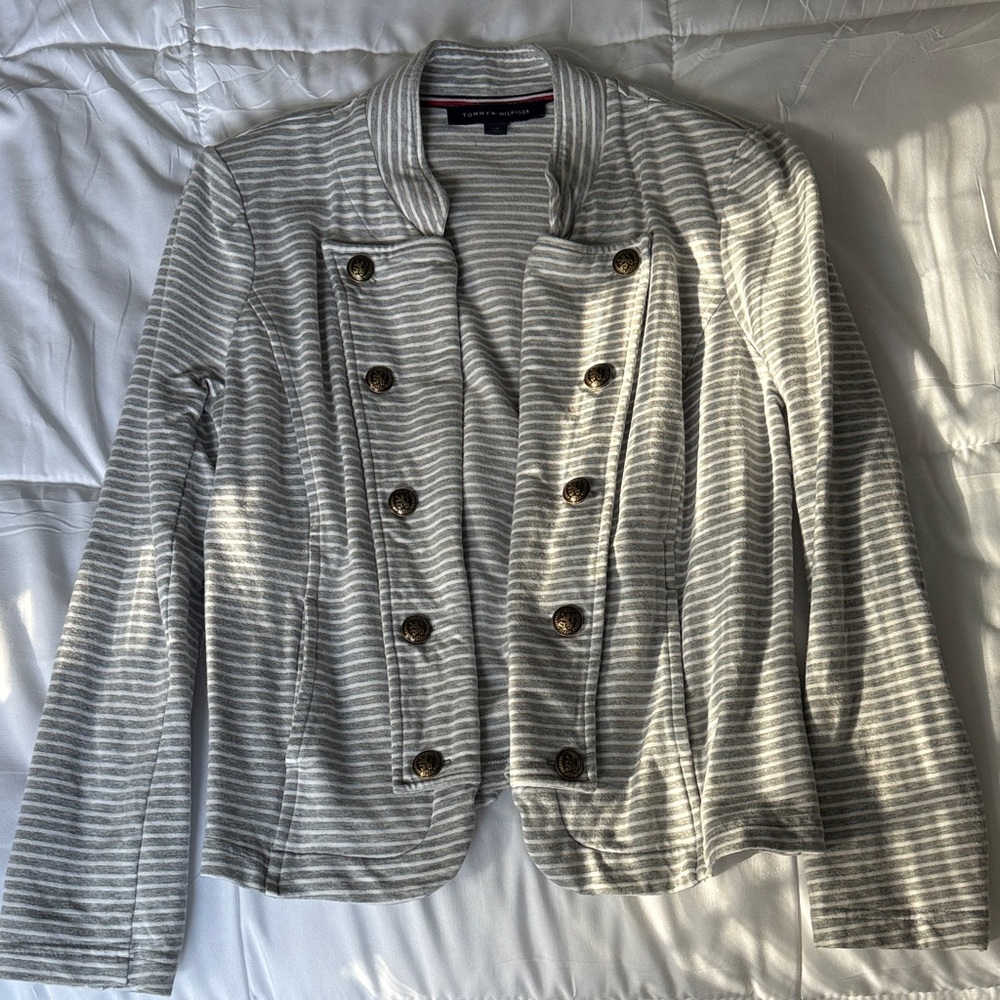 Tommy Hilfiger Gray Striped Blazer